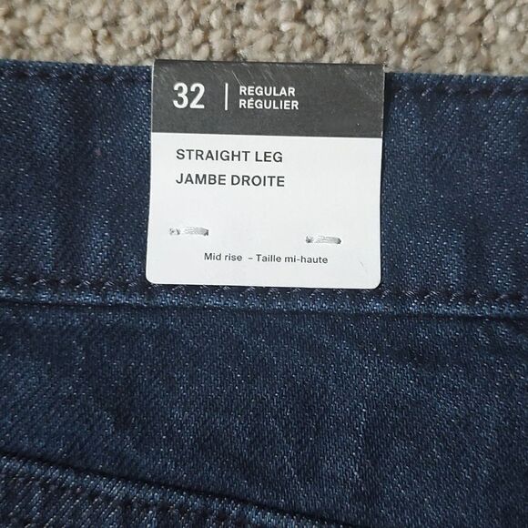 New With Tags Reitmans Size 32 Straight Leg Mid-Rise Utility Dark Denim‎ Jeans - Picture 16 of 16